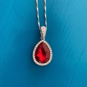 Red pendant necklace